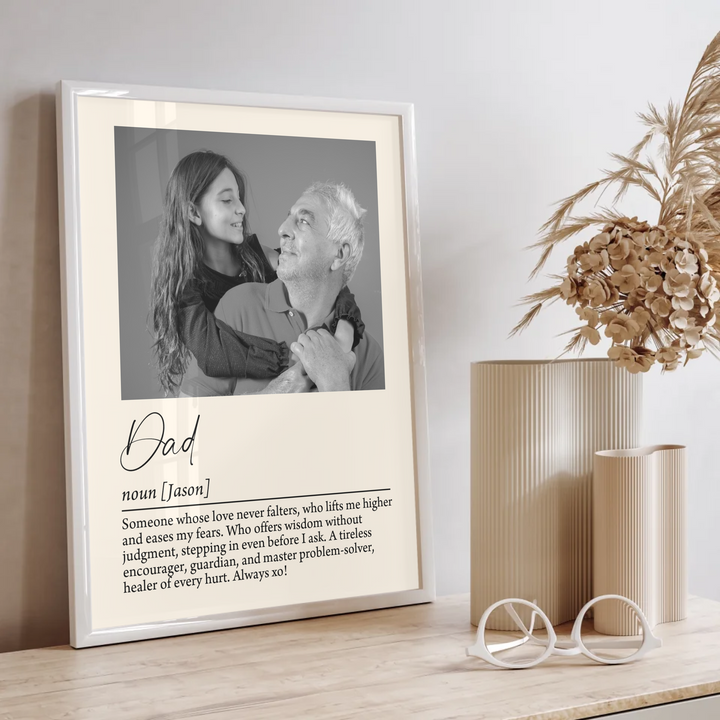 Dad Definition Print, Father's day gift, Dad Birthday, Dad Gift, Gift for Dad, Dad Wall art, Definition print, Best Dad Ever TW13 An