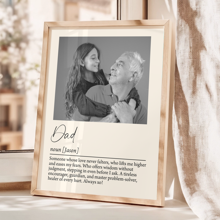 Dad Definition Print, Father's day gift, Dad Birthday, Dad Gift, Gift for Dad, Dad Wall art, Definition print, Best Dad Ever TW13 An