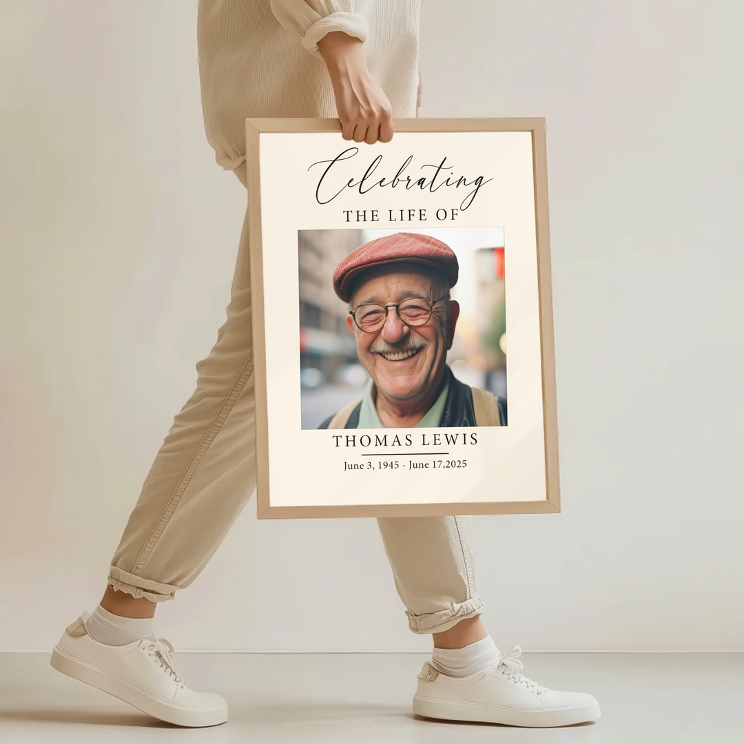 Funeral Welcome Sign, Celebration of Life Decoration, Large Funeral Poster, Memorial Sign Poster TW162. UM