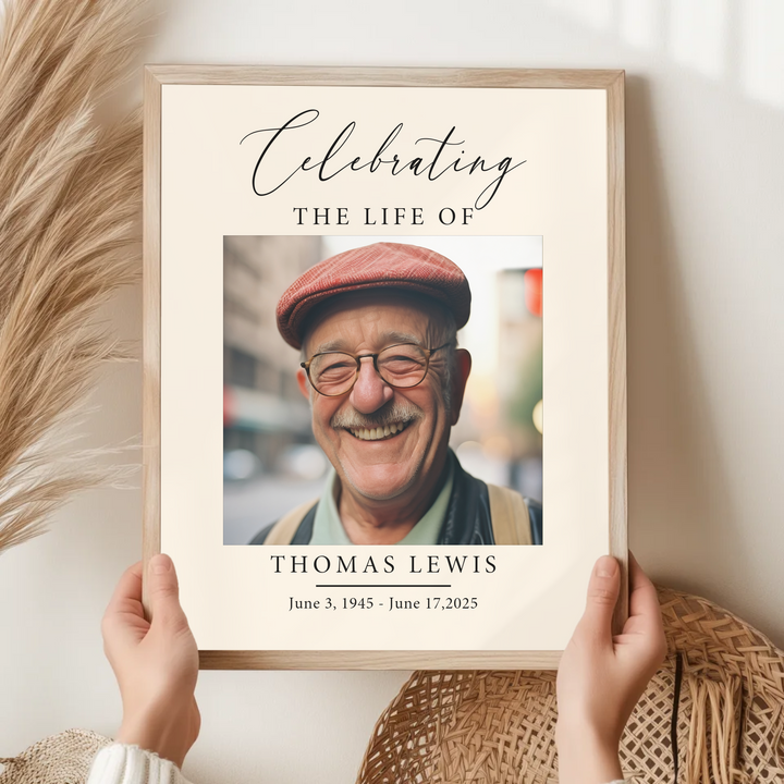 Funeral Welcome Sign, Celebration of Life Decoration, Large Funeral Poster, Memorial Sign Poster TW162. UM