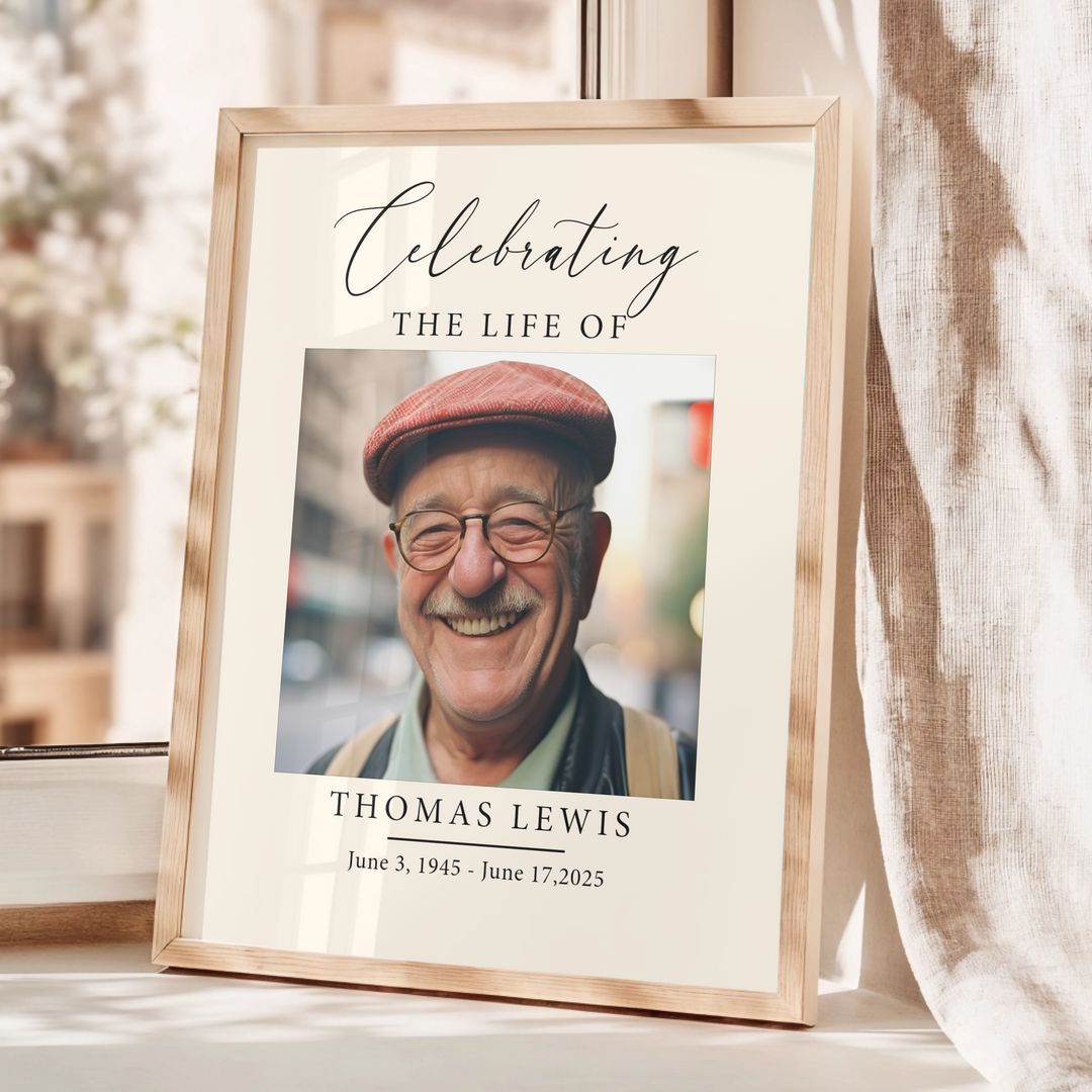 Funeral Welcome Sign, Celebration of Life Decoration, Large Funeral Poster, Memorial Sign Poster TW162. UM