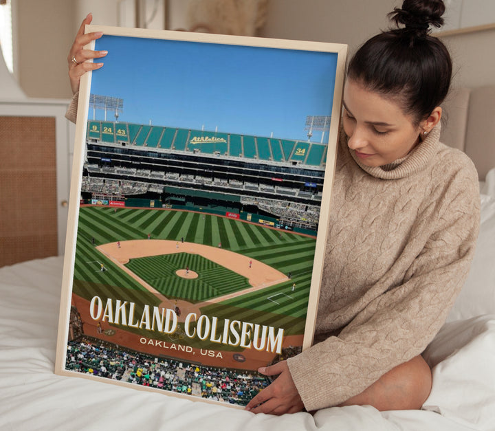 Oakland Coliseum Stadium Baseball Wall Art