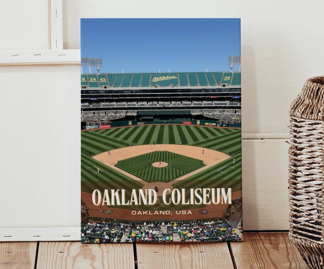 Oakland Coliseum Stadium Baseball Wall Art