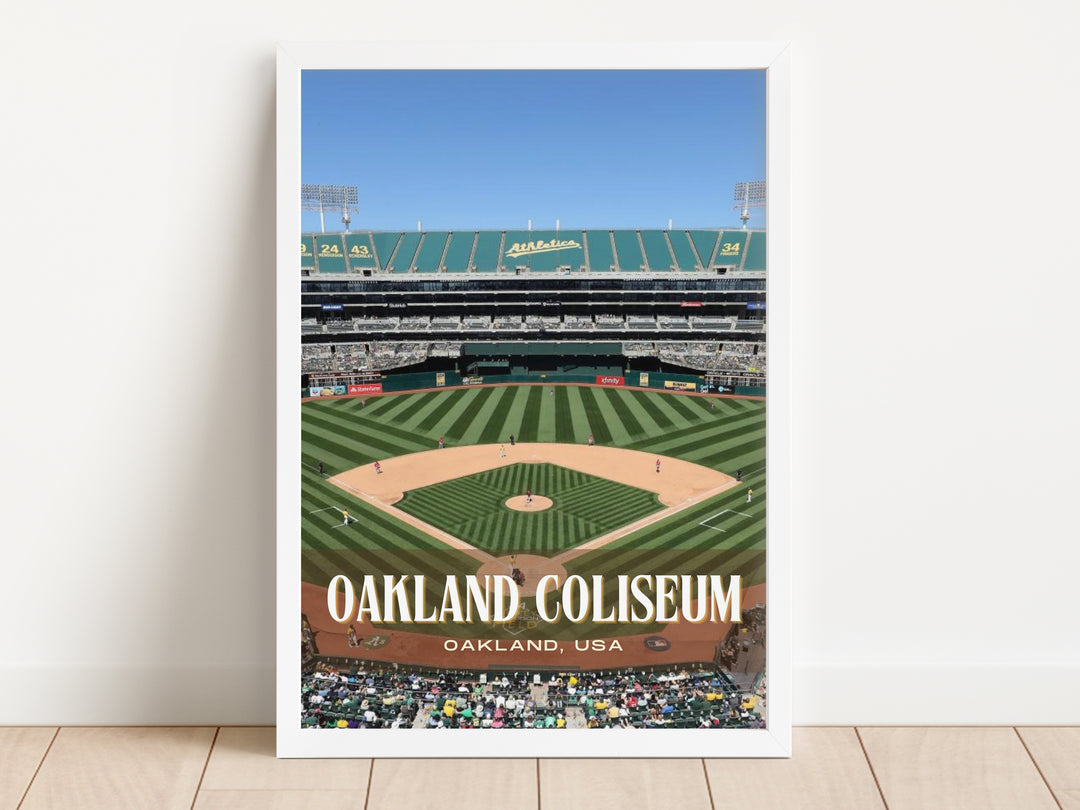 Oakland Coliseum Stadium Baseball Wall Art