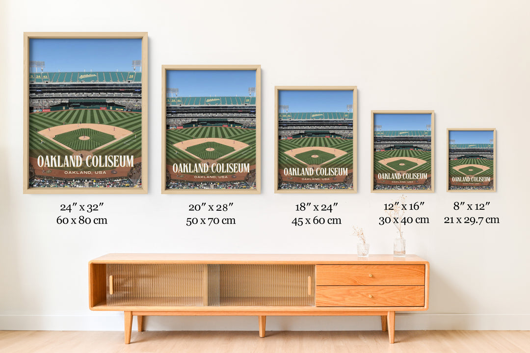 Oakland Coliseum Stadium Baseball Wall Art