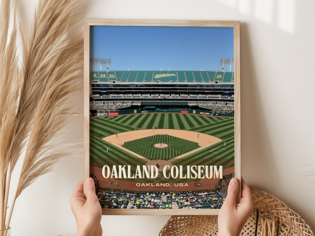 Oakland Coliseum Stadium Baseball Wall Art