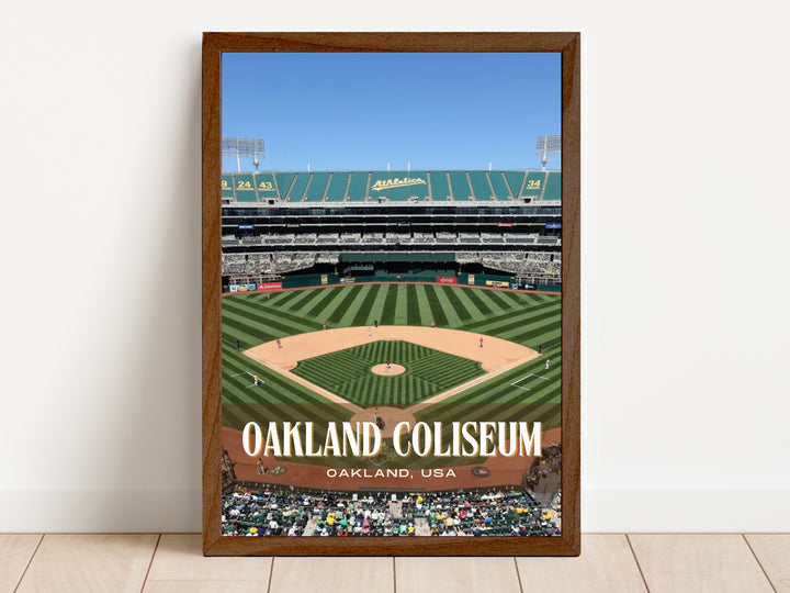 Oakland Coliseum Stadium Baseball Wall Art