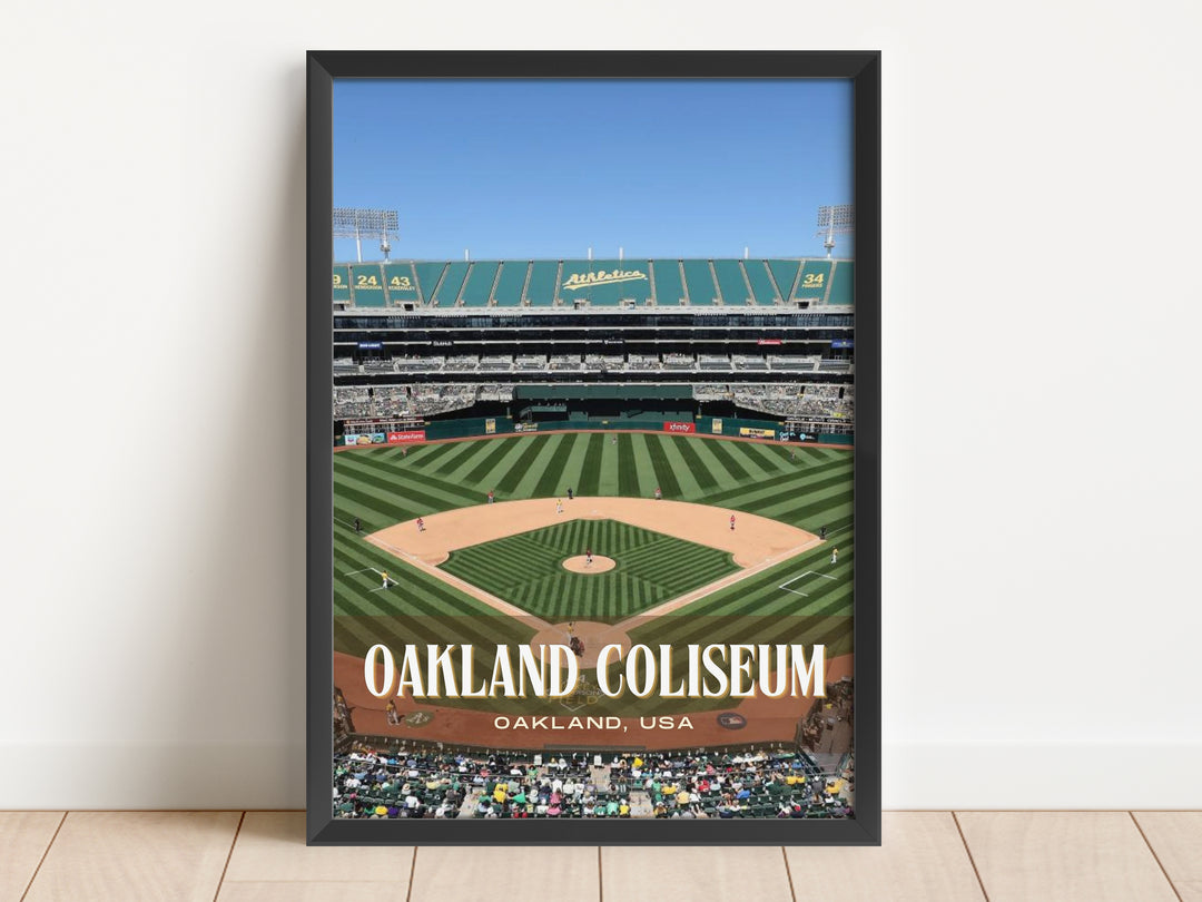 Oakland Coliseum Stadium Baseball Wall Art