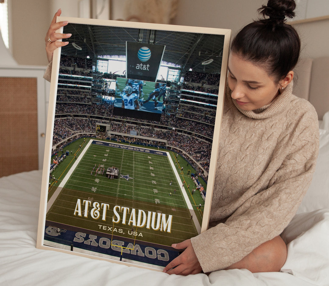 AT&T Stadium Football Wall Art