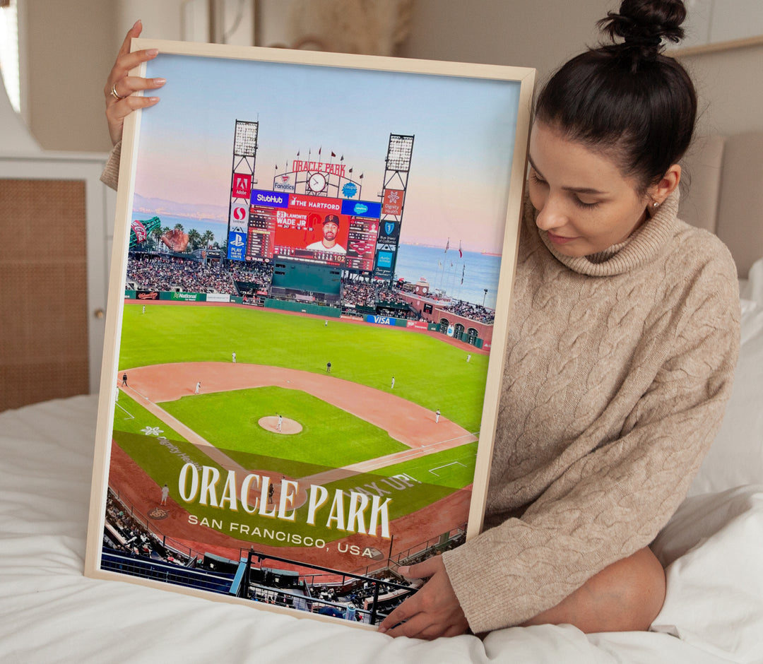 Oracle Park Stadium Baseball Wall Art