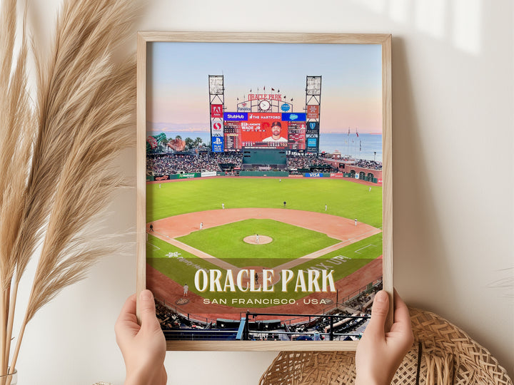 Oracle Park Stadium Baseball Wall Art