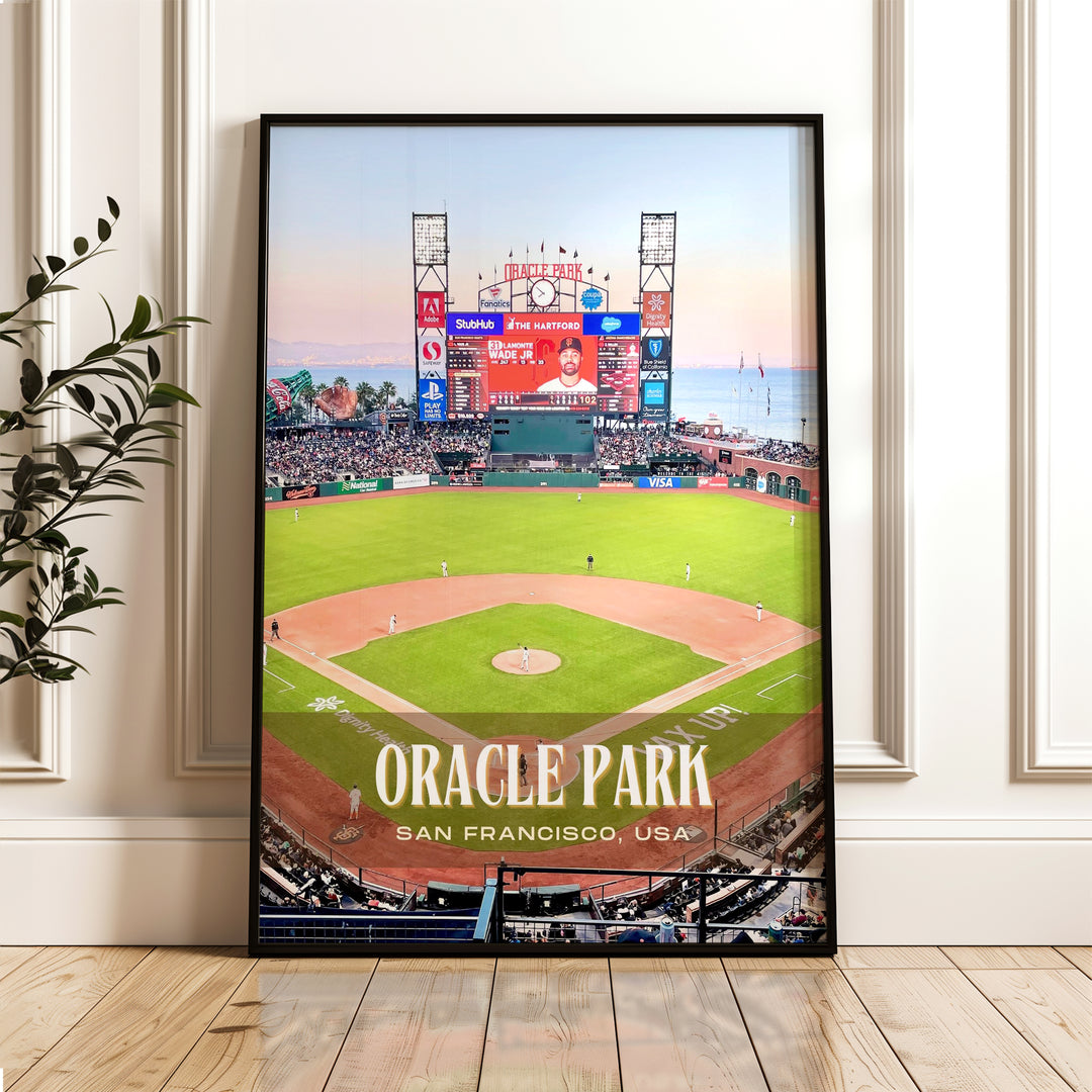 Oracle Park Stadium Baseball Wall Art