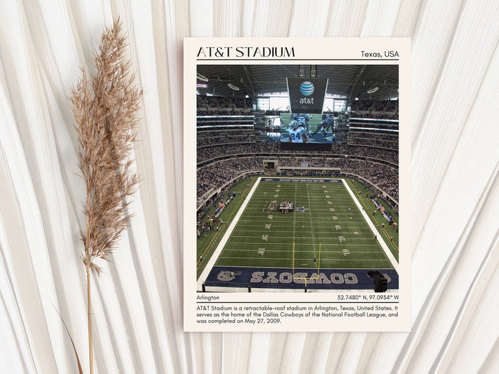 AT&T Stadium Football Minimal Wall Art