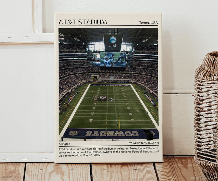 AT&T Stadium Football Minimal Wall Art