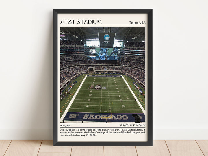 AT&T Stadium Football Minimal Wall Art