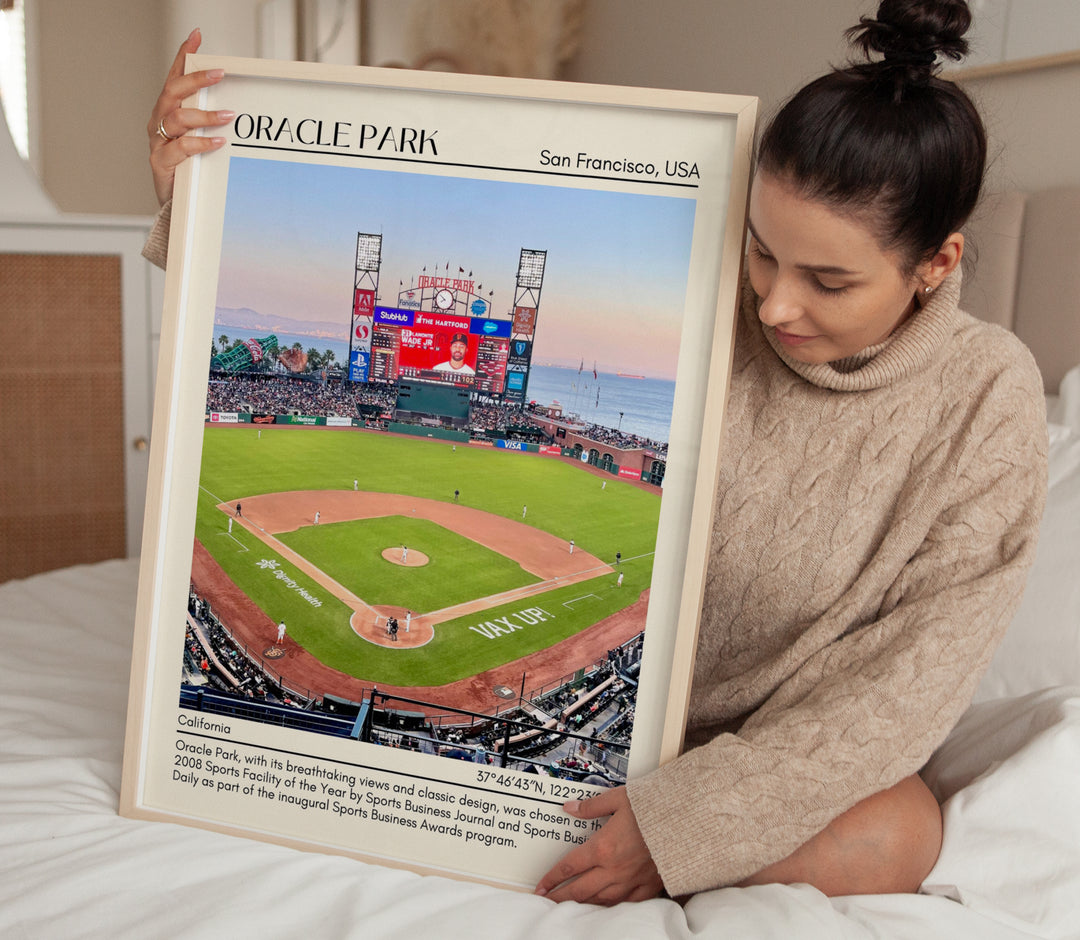 Oracle Park Stadium Baseball Minimal Wall Art