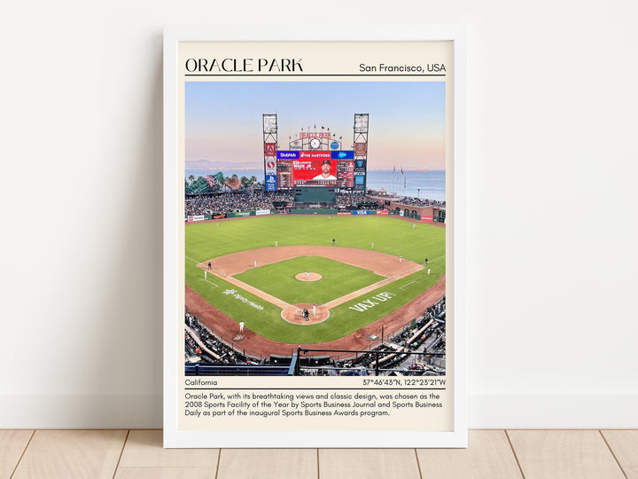 Oracle Park Stadium Baseball Minimal Wall Art