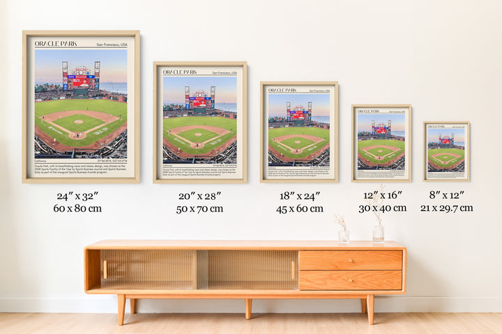 Oracle Park Stadium Baseball Minimal Wall Art