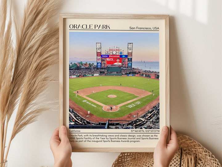 Oracle Park Stadium Baseball Minimal Wall Art