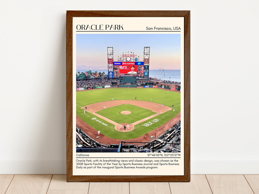 Oracle Park Stadium Baseball Minimal Wall Art