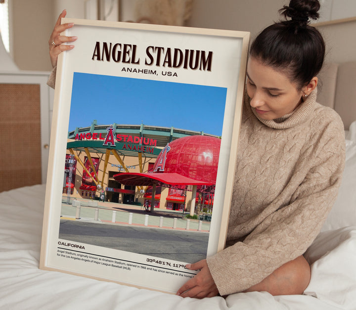 Angel Stadium Baseball Retro Wall Art