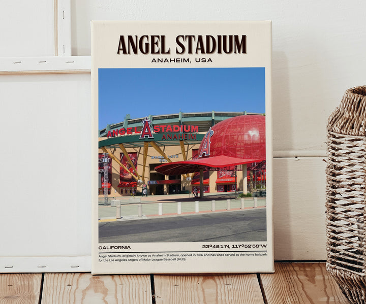 Angel Stadium Baseball Retro Wall Art