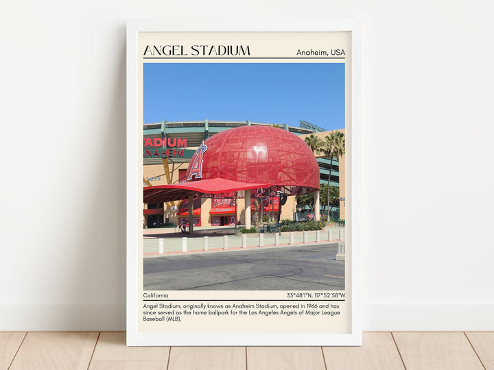 Angel Stadium Baseball Minimal Wall Art