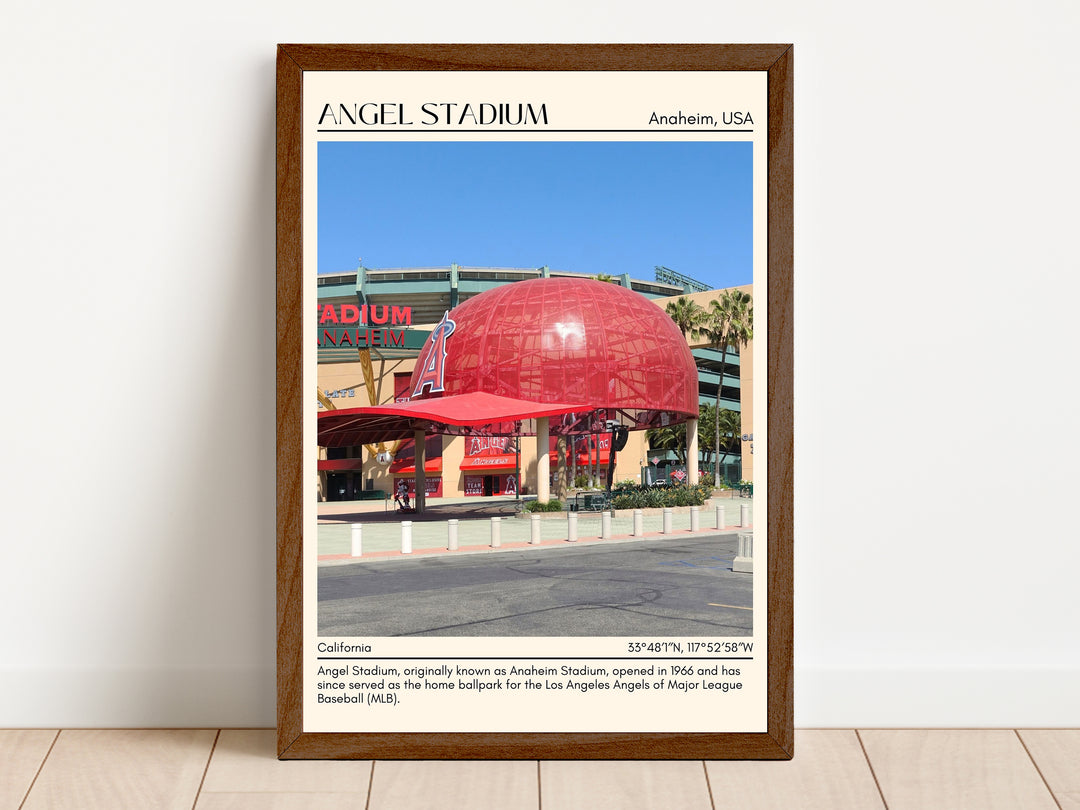 Angel Stadium Baseball Minimal Wall Art