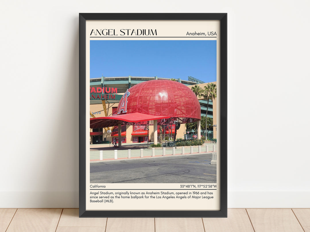 Angel Stadium Baseball Minimal Wall Art