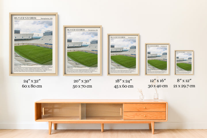 Beaver Stadium Football Minimal Wall Art