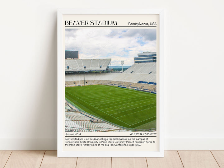 Beaver Stadium Football Minimal Wall Art