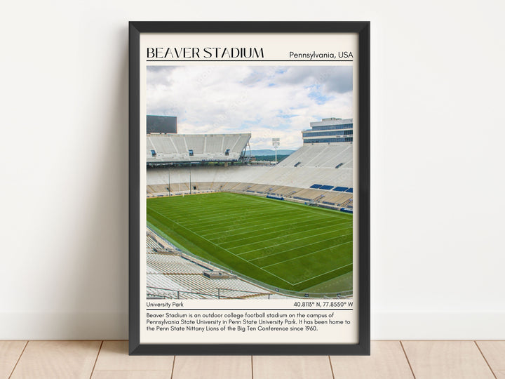 Beaver Stadium Football Minimal Wall Art