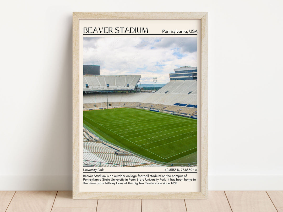 Beaver Stadium Football Minimal Wall Art