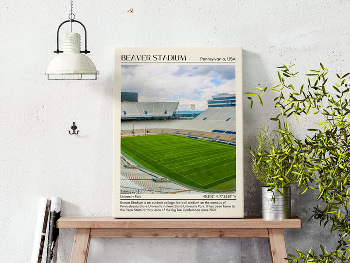 Beaver Stadium Football Minimal Wall Art