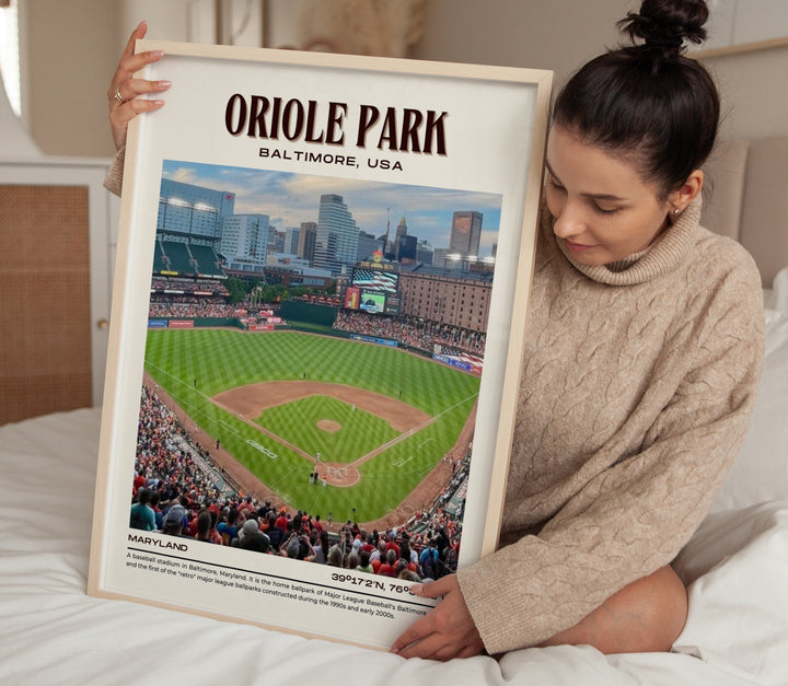 Oriole Park Stadium Baseball Retro Wall Art