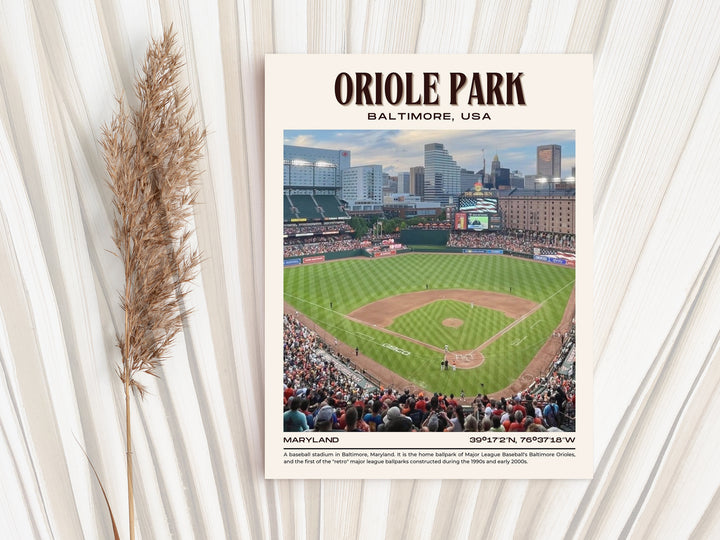 Oriole Park Stadium Baseball Retro Wall Art