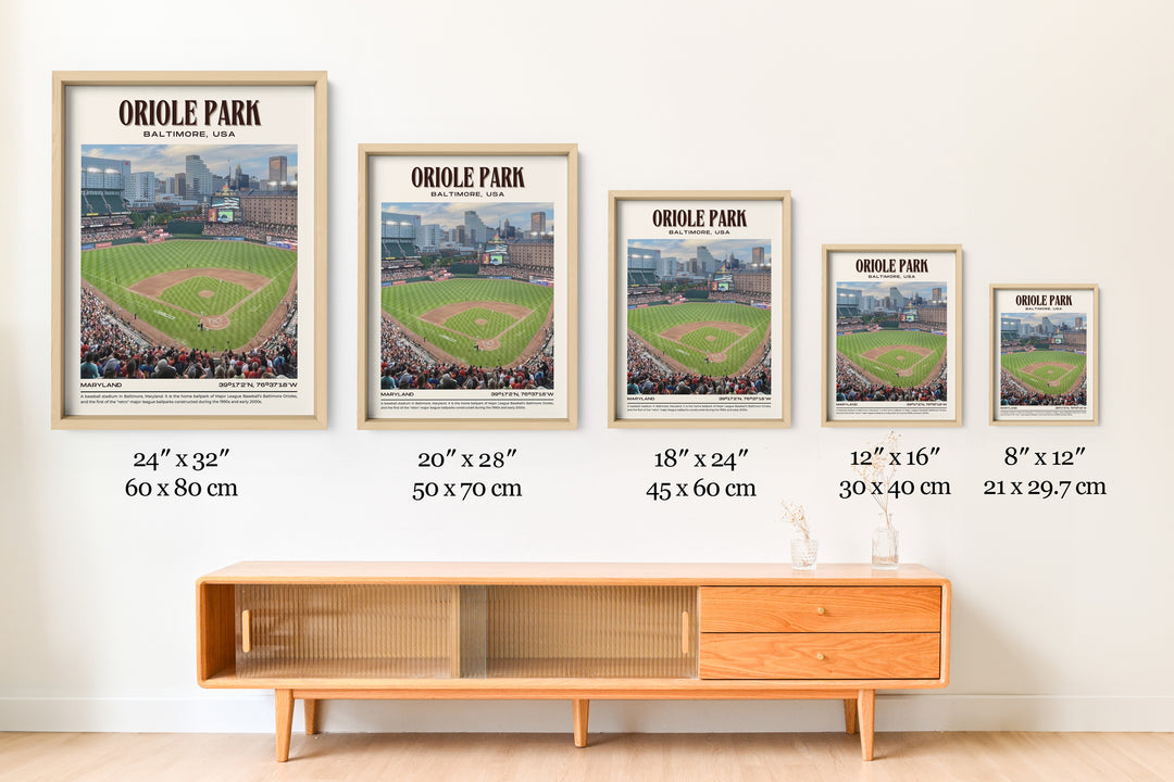 Oriole Park Stadium Baseball Retro Wall Art