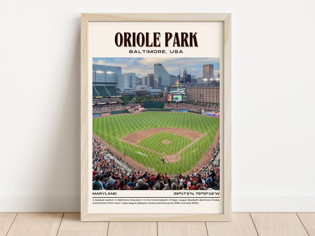 Oriole Park Stadium Baseball Retro Wall Art