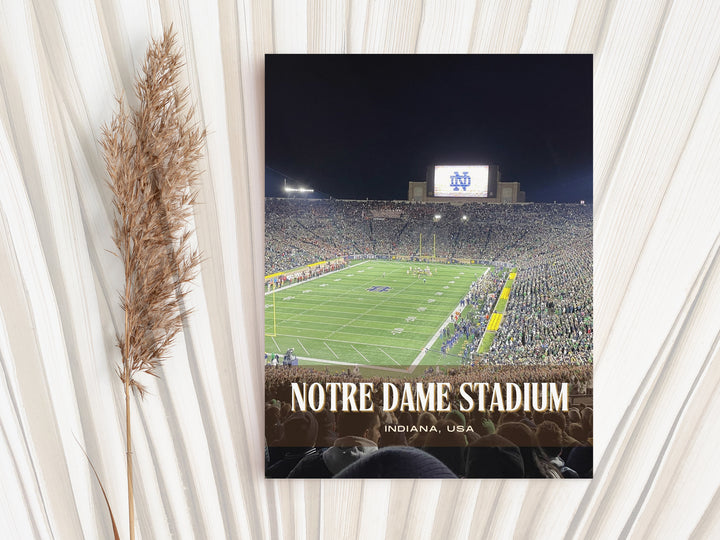 Notre Dame Stadium Football Wall Art