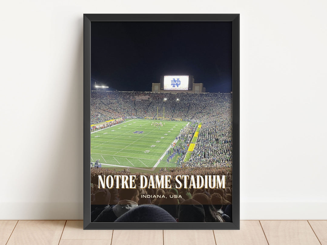 Notre Dame Stadium Football Wall Art