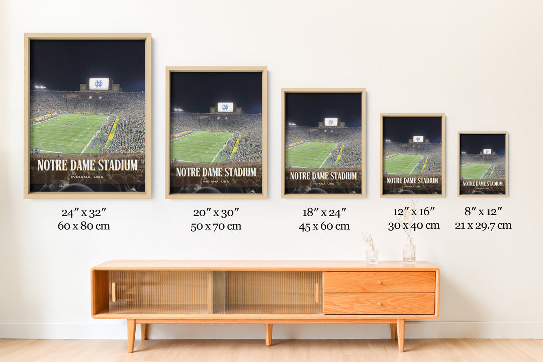 Notre Dame Stadium Football Wall Art