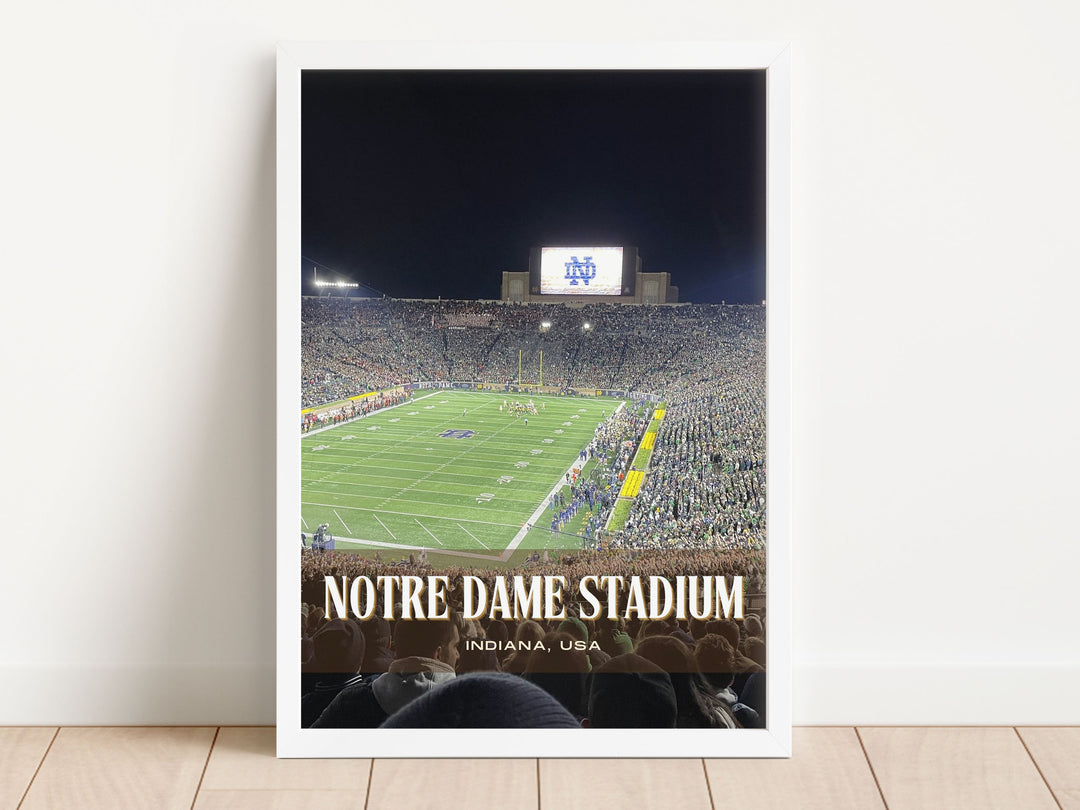 Notre Dame Stadium Football Wall Art