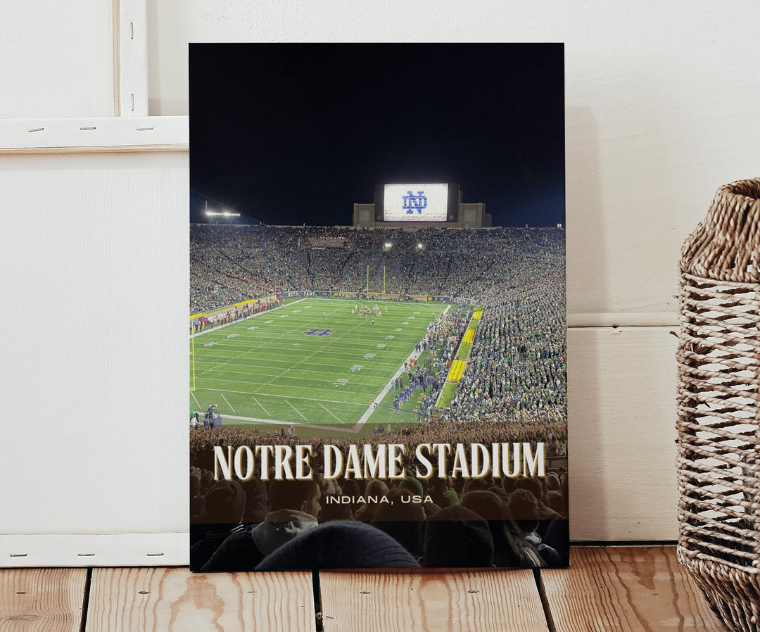 Notre Dame Stadium Football Wall Art