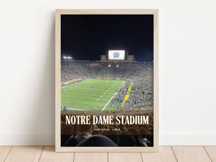 Notre Dame Stadium Football Wall Art