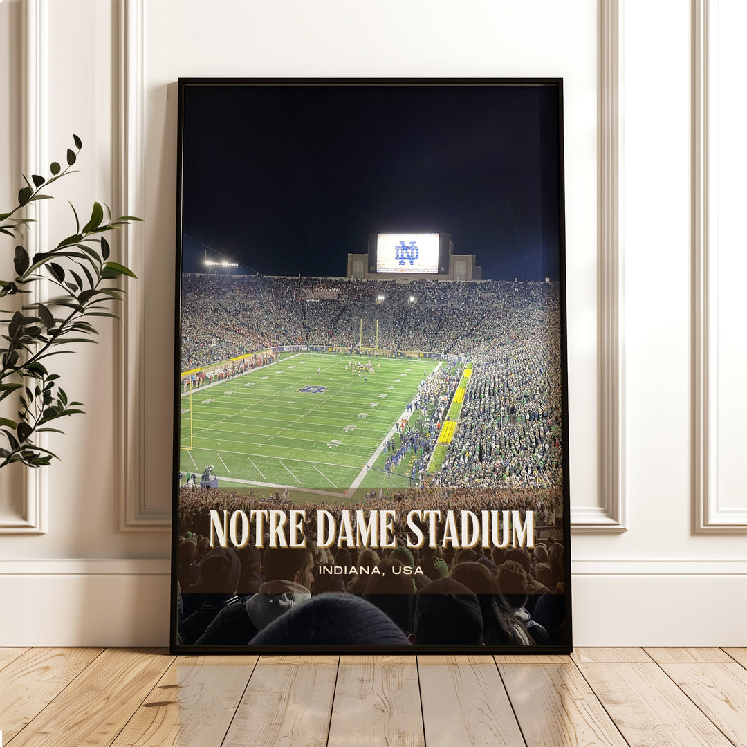 Notre Dame Stadium Football Wall Art