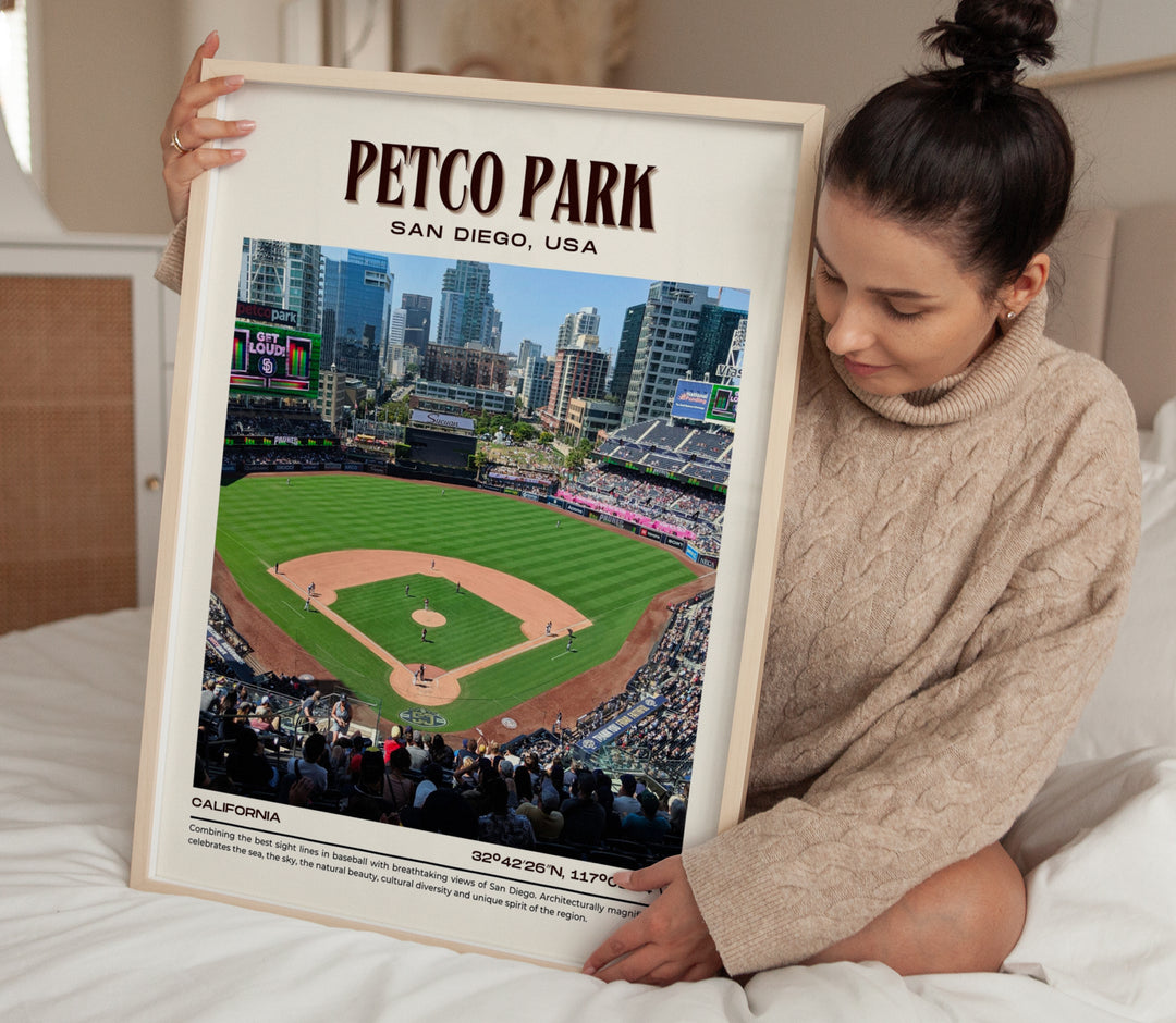 Petco Park Stadium Baseball Retro Wall Art