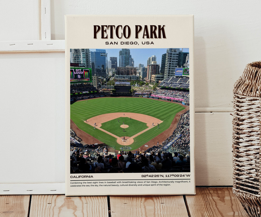 Petco Park Stadium Baseball Retro Wall Art