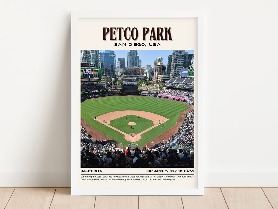 Petco Park Stadium Baseball Retro Wall Art