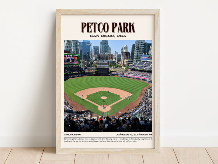 Petco Park Stadium Baseball Retro Wall Art