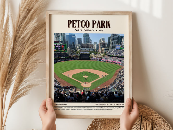 Petco Park Stadium Baseball Retro Wall Art